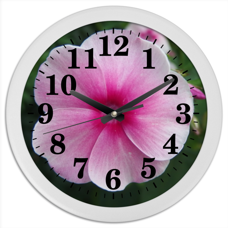 Printio Часы круглые из пластика Цветущая долина printio часы квадратные из пластика под дерево цветущая долина