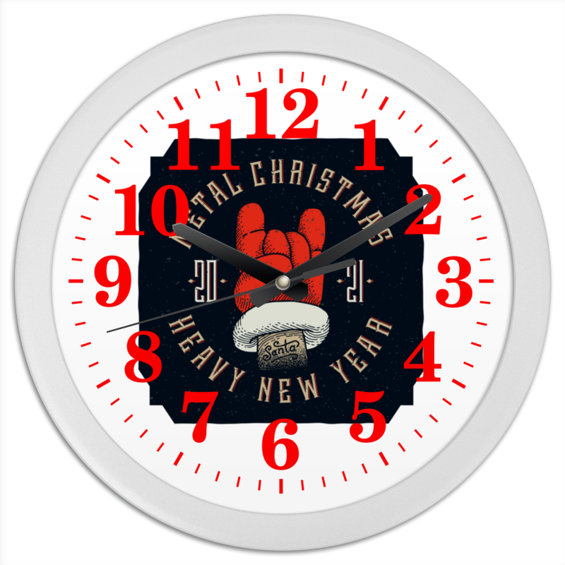 Printio Часы круглые из пластика Тяжёлый новый год printio часы круглые из пластика тяжёлый новый год