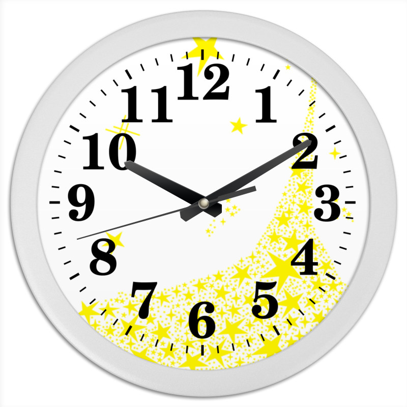 цена Printio Часы круглые из пластика Звездный час