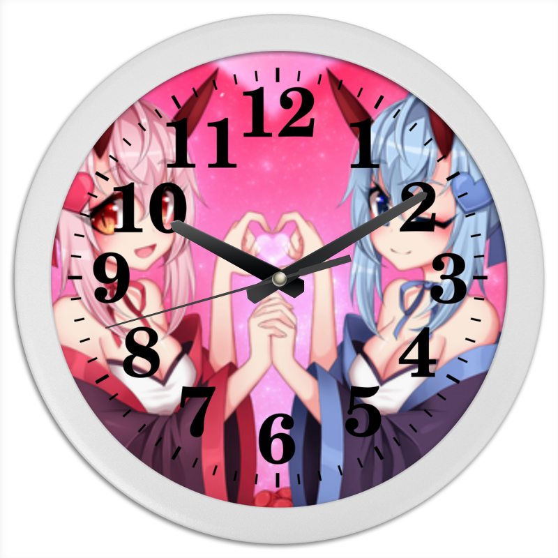 Printio Часы круглые из пластика С днем святого валентина printio часы круглые из дерева день святого валентина