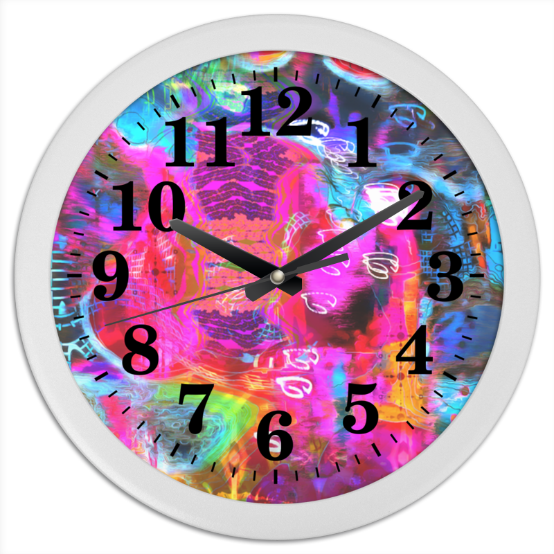 Printio Часы круглые из пластика Abstract raster 372