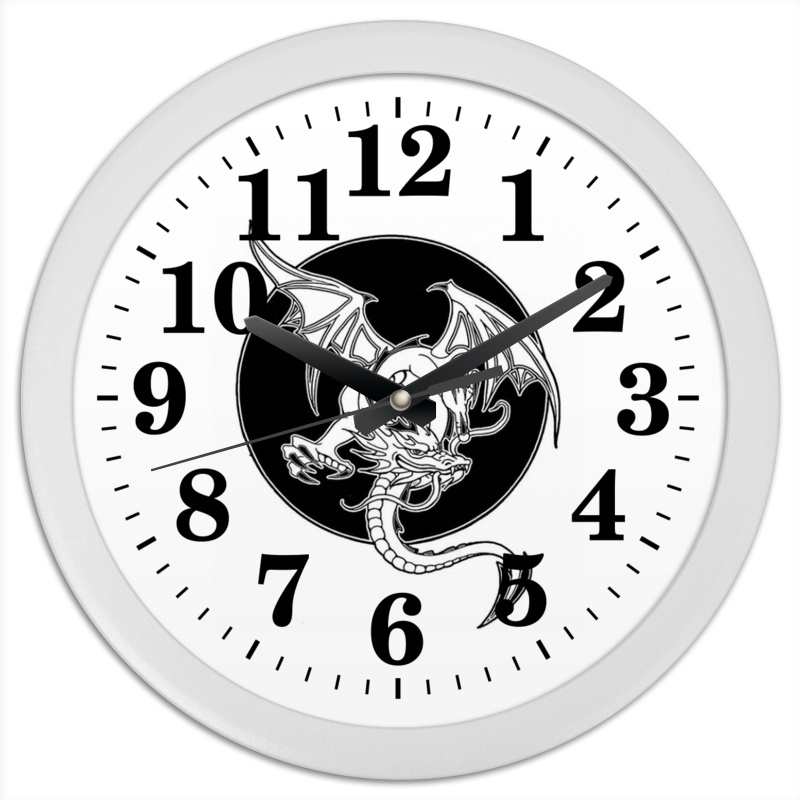 Printio Часы круглые из пластика Дракон printio часы круглые из пластика дракон