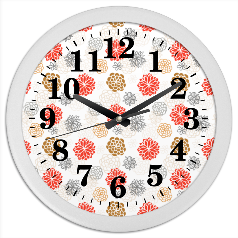 Printio Часы круглые из пластика Цветочные printio часы круглые из пластика цветочные