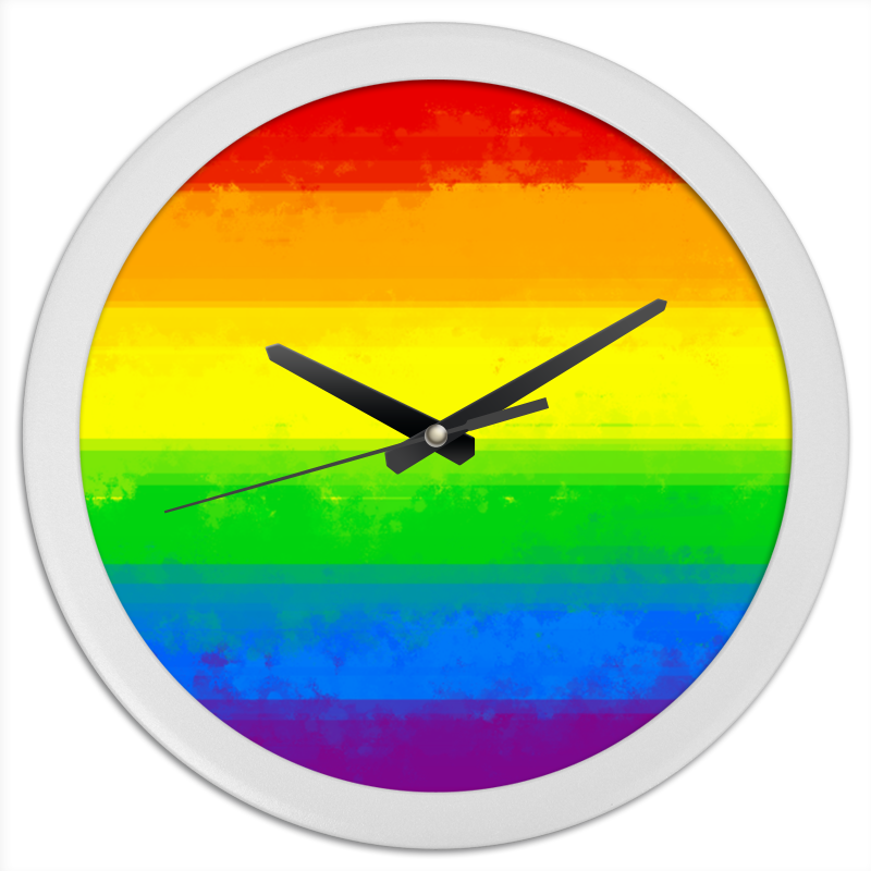Printio Часы круглые из пластика Радуга printio часы круглые из пластика радуга