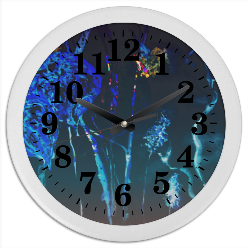 Printio Часы круглые из пластика Светящийся физалис printio часы круглые из дерева физалис и бабочка