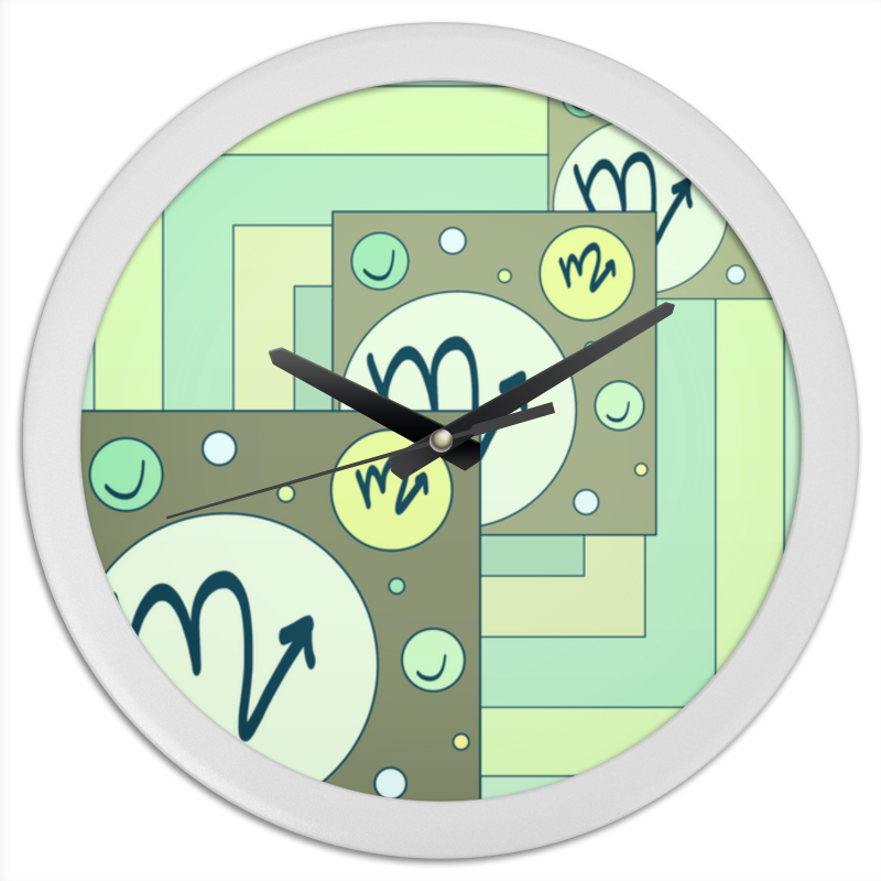 Printio Часы круглые из пластика Знак зодиака скорпион кепка со знаком зодиака дева 8 без сетки