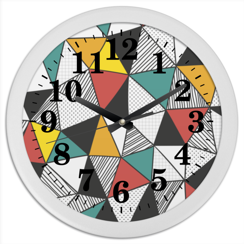 Printio Часы круглые из пластика Абстракция printio часы круглые из дерева радужная абстракция
