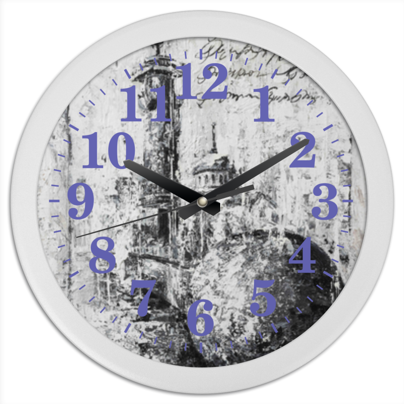 Printio Часы круглые из пластика Мокрый петербург цена и фото