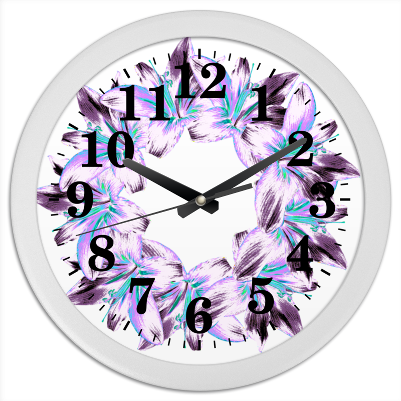 Printio Часы круглые из пластика Цветочная нежность printio часы круглые из пластика цветочная пастель