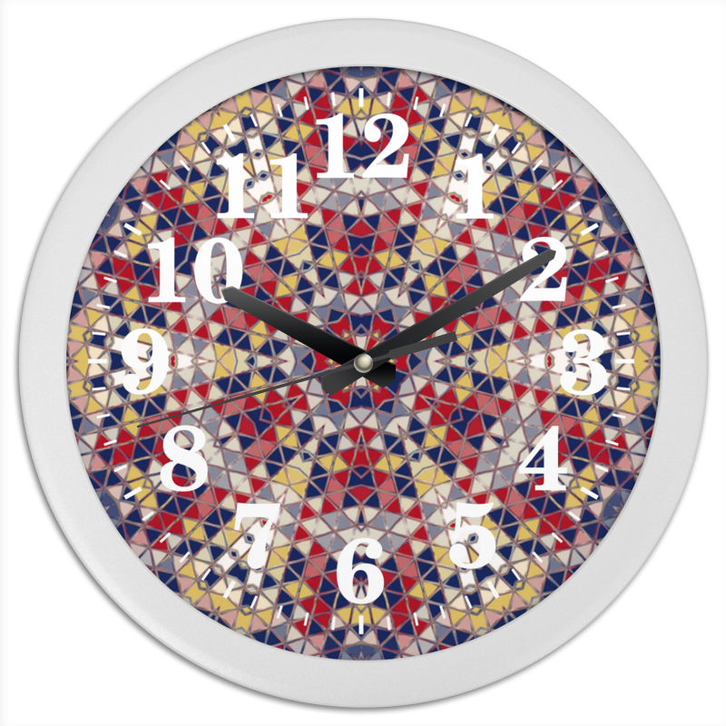 Printio Часы круглые из пластика Цветная мозаика printio часы круглые из пластика цветная абстракция
