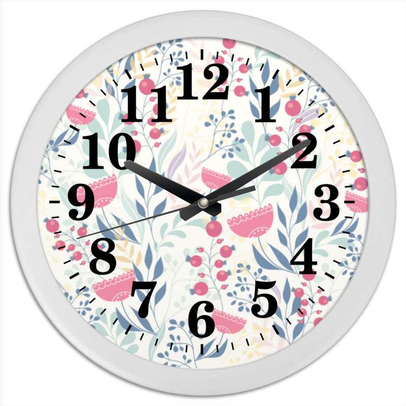 Printio Часы круглые из пластика Цветочная printio часы круглые из пластика цветочная пастель