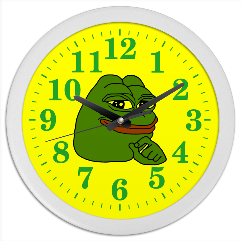 Printio Часы круглые из пластика Лягушонок пепе printio часы круглые из пластика pepe frog