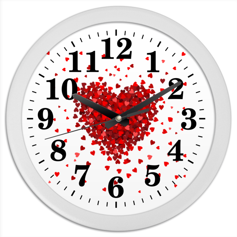 printio часы круглые из пластика фиолетовая фантазия Printio Часы круглые из пластика Hearts