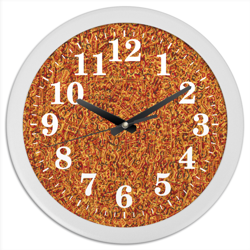 Printio Часы круглые из пластика Корица printio часы круглые из дерева корица