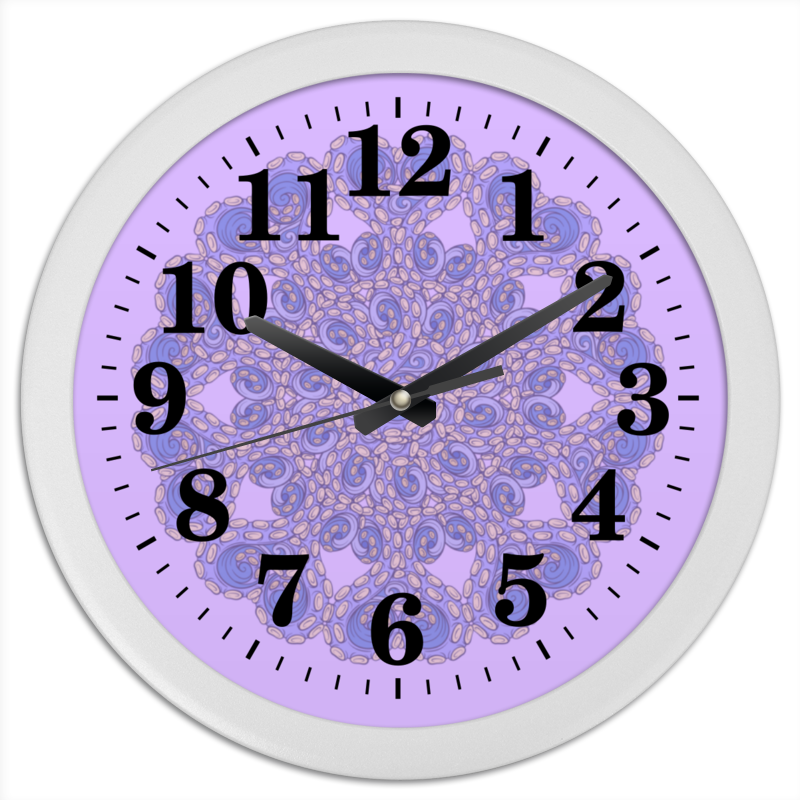 Printio Часы круглые из пластика Tictaclesviolet