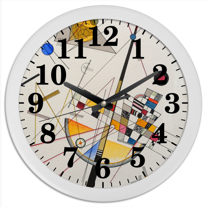 Printio Часы круглые из пластика Тонкое напряжение (василий кандинский) фото