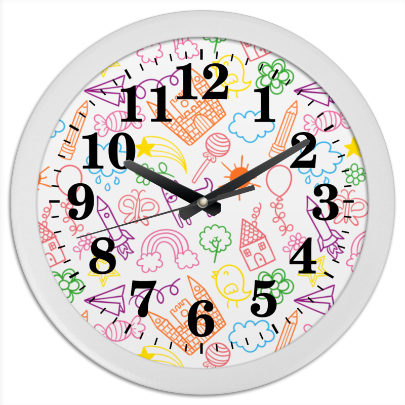 Printio Часы круглые из пластика Детские printio часы круглые из пластика детские