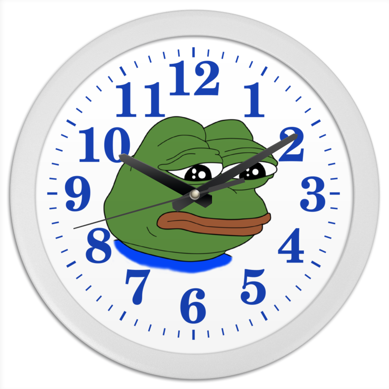 Printio Часы круглые из пластика Pepe frog printio часы круглые из пластика pepe frog