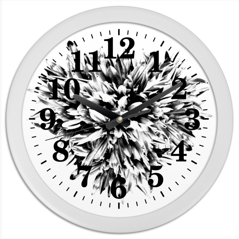 Printio Часы круглые из пластика Черно-белая классика printio часы круглые из пластика элегантная классика