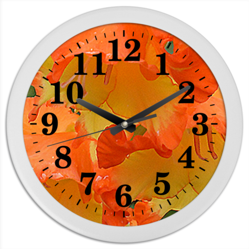 Заказать часы для офиса в Москве. Часы круглые из пластика Солнечное настроение. от Eva De Peron.  - готовые дизайны и нанесение принтов.