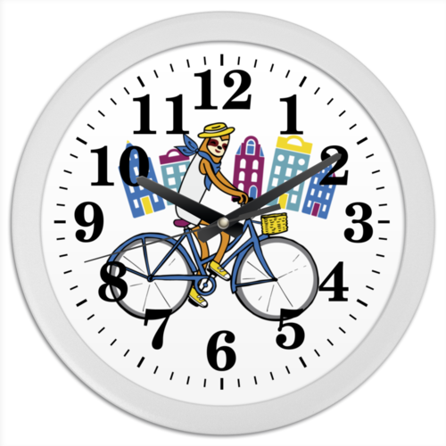 Заказать часы для офиса в Москве. Часы круглые из пластика Велик от Маргарита Титова - готовые дизайны и нанесение принтов.