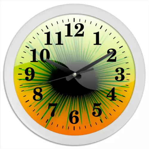 Заказать часы для офиса в Москве. Часы круглые из пластика Морской еж. от Alexey Evsyunin - готовые дизайны и нанесение принтов.