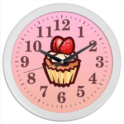 Заказать часы для офиса в Москве. Часы круглые из пластика Cake  от Polilog - готовые дизайны и нанесение принтов.