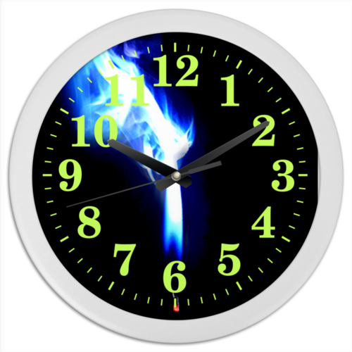 Заказать часы для офиса в Москве. Часы круглые из пластика спичка от evragka  - готовые дизайны и нанесение принтов.
