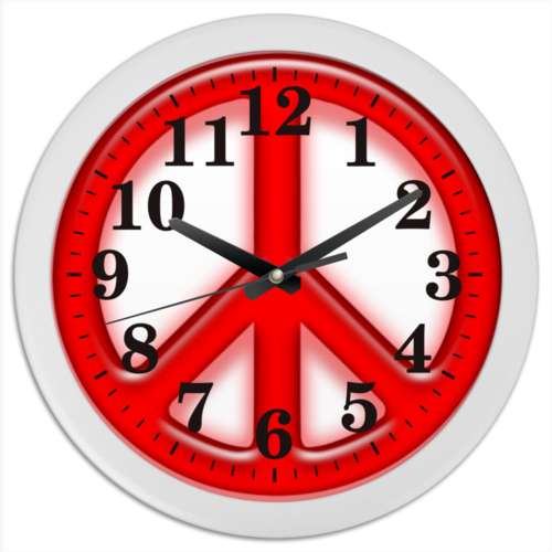 Заказать часы для офиса в Москве. Часы круглые из пластика Пацифика от Наталья Чернова - готовые дизайны и нанесение принтов.