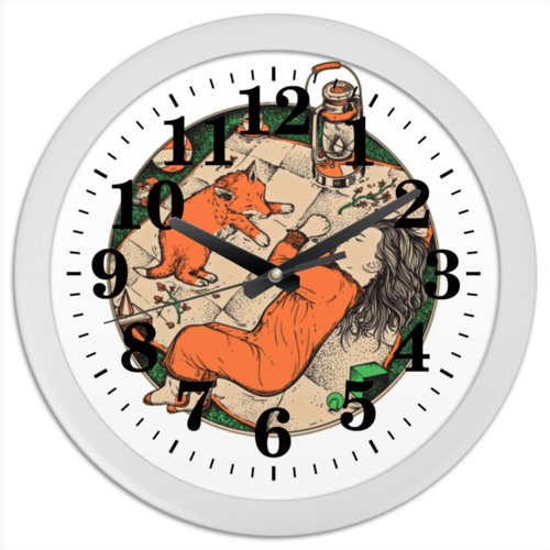 Заказать часы для офиса в Москве. Часы круглые из пластика Сладкий сон от Leichenwagen - готовые дизайны и нанесение принтов.