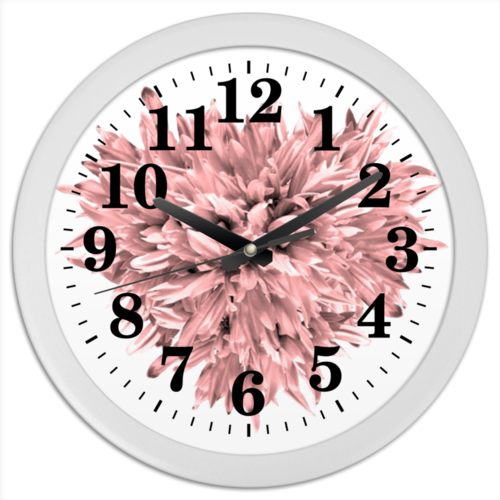 Заказать часы для офиса в Москве. Часы круглые из пластика Стильный розовый от Ольга Богуславская - готовые дизайны и нанесение принтов.