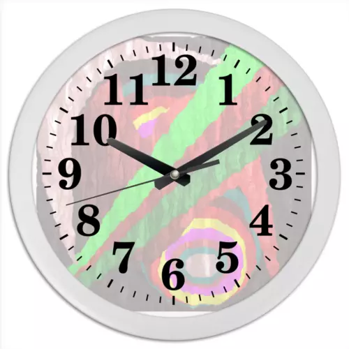 Заказать часы для офиса в Москве. Часы круглые из пластика По мотивам супрематизма от Alexey Evsyunin - готовые дизайны и нанесение принтов.