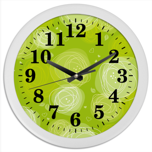 Заказать часы для офиса в Москве. Часы круглые из пластика Летняя абстракция от Александр Гришин - готовые дизайны и нанесение принтов.