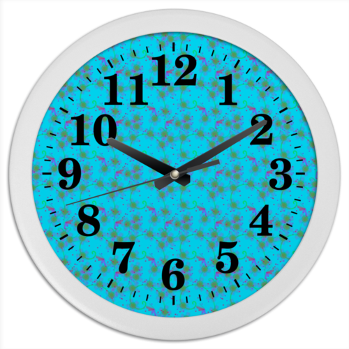 Заказать часы для офиса в Москве. Часы круглые из пластика  "Весна" от Лана  - готовые дизайны и нанесение принтов.