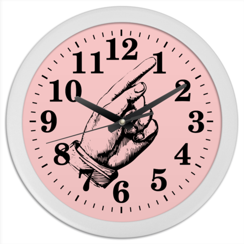 Заказать часы для офиса в Москве. Часы круглые из пластика Пора на обед  от Kris.Tok Kris.Tok - готовые дизайны и нанесение принтов.