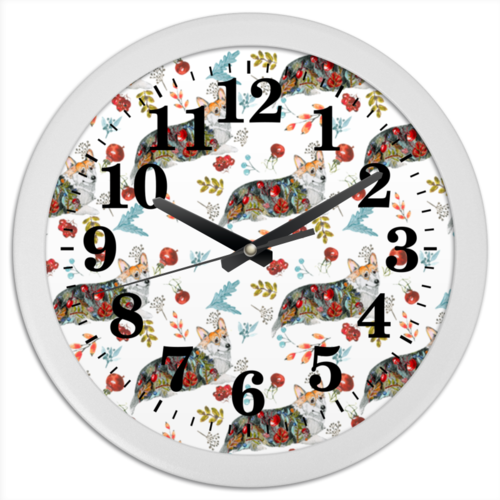 Заказать часы для офиса в Москве. Часы круглые из пластика Осенний вальс от juliafast77 - готовые дизайны и нанесение принтов.