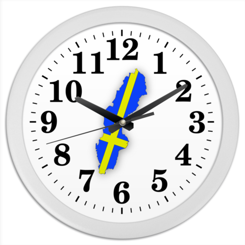 Заказать часы для офиса в Москве. Часы круглые из пластика Швеция от sergey48 - готовые дизайны и нанесение принтов.