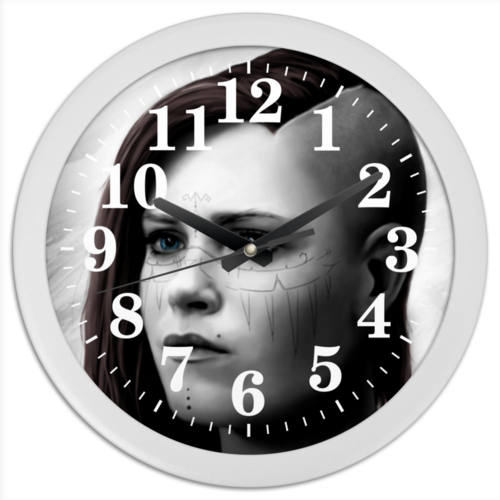 Заказать часы для офиса в Москве. Часы круглые из пластика Кларк Гриффин от Дана Столыпина - готовые дизайны и нанесение принтов.