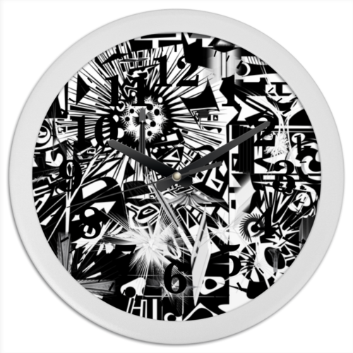 Заказать часы для офиса в Москве. Часы круглые из пластика с яблоком от Vadim Koval - готовые дизайны и нанесение принтов.