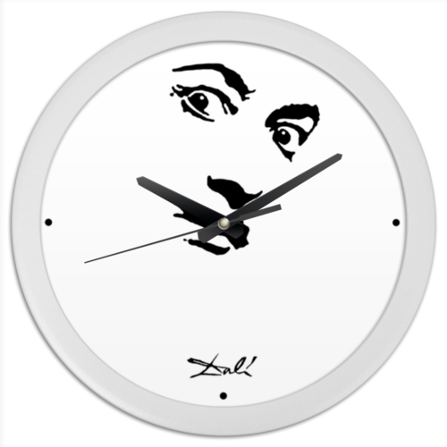 Заказать часы для офиса в Москве. Часы круглые из пластика Dali clock от Владимир Ушанов - готовые дизайны и нанесение принтов.