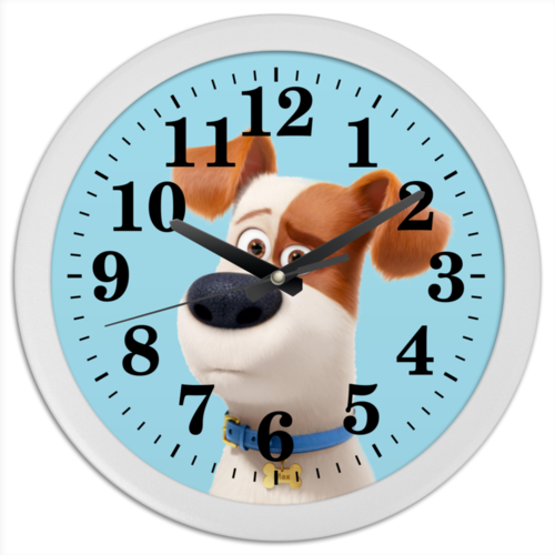 Заказать часы для офиса в Москве. Часы круглые из пластика Макс (Max) от tadashi - готовые дизайны и нанесение принтов.