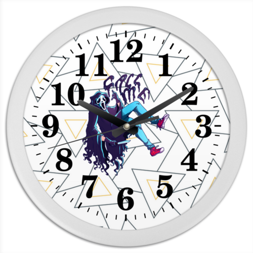 Заказать часы для офиса в Москве. Часы круглые из пластика Позвони мне от Дана Столыпина - готовые дизайны и нанесение принтов.