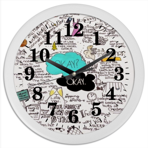 Заказать часы для офиса в Москве. Часы круглые из пластика виноваты звезды от Gazimpa - готовые дизайны и нанесение принтов.