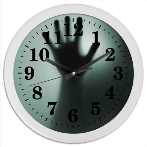 Заказать часы для офиса в Москве. Часы круглые из пластика Битва экстрасенсов от Максим - готовые дизайны и нанесение принтов.