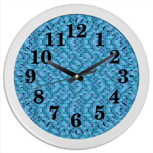 Заказать часы для офиса в Москве. Часы круглые из пластика Мозайка от BeliySlon - готовые дизайны и нанесение принтов.