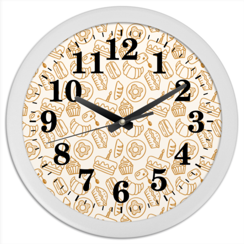 Заказать часы для офиса в Москве. Часы круглые из пластика Кухонные от BeliySlon - готовые дизайны и нанесение принтов.