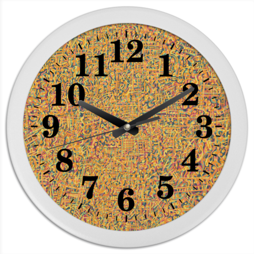 Заказать часы для офиса в Москве. Часы круглые из пластика Сандал от Vadim Koval - готовые дизайны и нанесение принтов.