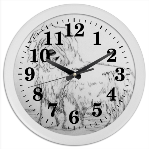 Заказать часы для офиса в Москве. Часы круглые из пластика Верный друг от mrs-snit@yandex.ru - готовые дизайны и нанесение принтов.