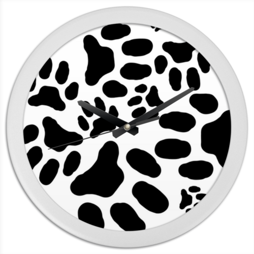 Заказать часы для офиса в Москве. Часы круглые из пластика Кошачьи следы от Julia Sundukova - готовые дизайны и нанесение принтов.