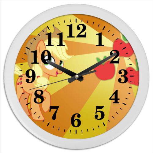 Заказать часы для офиса в Москве. Часы круглые из пластика AppleJack Color Line от shadow_dash - готовые дизайны и нанесение принтов.